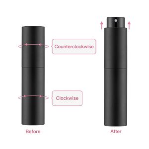 Empty Skincare Cosmetic Packaging 10ml <b>Small</b> Clear Transparent Twist Rotating Aluminum Travel Glass Perfume <b>Bottle</b> Pump Sprayer - Product Image 2