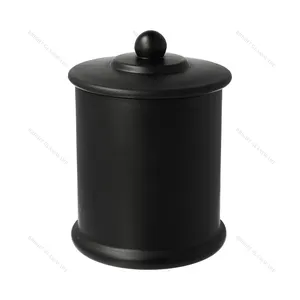 Clear Frosted Black Glass Candle Jars Free Sample 8oz 12oz Black Danube Candle Jars with Knob Lids For Candle Making