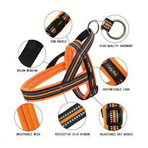 Correas Personalizadas Resistentes y Fuertes para Mascotas, Juego de Arnés y Correa para Perro de Nailon Reflectante Antideslizante - Product Image 3