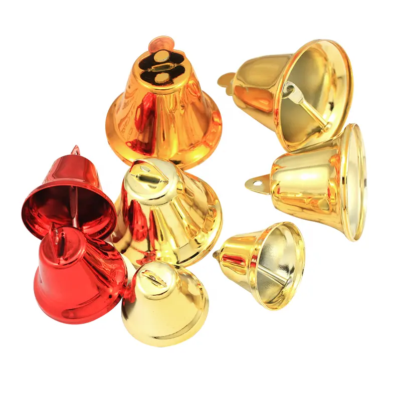 Small Mini Jingle Bells Gold Silver Pet Hanging Metal Bell Wedding Christmas Decoration Accessories Bells For Crafts