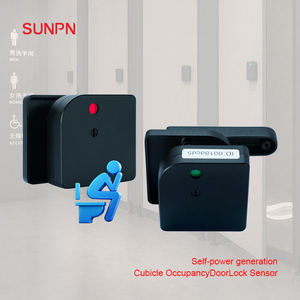 SUNPN SP-ZFDMS Sensor de Ocupación de Inodoro con Indicador Autoalimentado, Cerradura de Puerta de Partición, Gestión Inteligente de Baños Públicos - Product Image 1