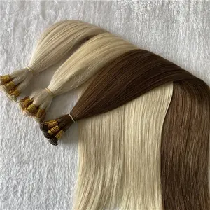 Hand tied weft wholesale remy high quality european hair extension