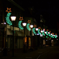 Toprex Neujahrsdekoration 2D Sternlicht LED-Straßenmotiv-Säule für Straßenlaternen-Dekoration