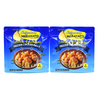 Pochette debout en plastique de qualité alimentaire imprimé de conception personnalisée Sac d'emballage en mylar pour boulettes de poulet congelées à fermeture éclair refermable