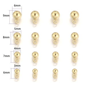 Stainless Steel <b>Spacer</b> Bead With Jump Ring Jewelry Making Hanging Beads With Dangle Ball for DIY Necklace and Bracelet - Product Image 3