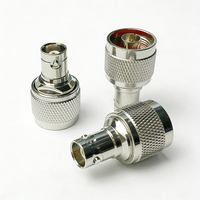 Adaptateur en laiton de type N mâle vers BNC femelle, connecteur coaxial RF droit pour la radiocommunication, les réseaux sans fil, les systèmes de surveillance