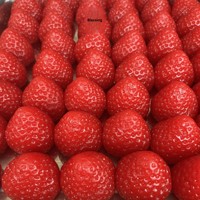 Jouet anti-stress souple en TPR en forme de fraise, grand et mini, pour les commandes en gros