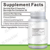 Capsules de Cissus Quadrangularis de marque privée Julong OEM pour les athlètes, réparation musculaire, récupération post-entraînement, nutriments