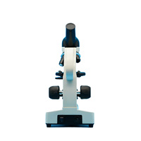 Microscope optique mobile C-25 avec source lumineuse LED 40-640X Visionneuse d'échantillons biologiques à plate-forme ronde pratique à 25