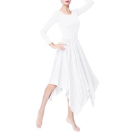 Robe de danse ample à manches longues pour femmes, robe de danse de louange pour femmes