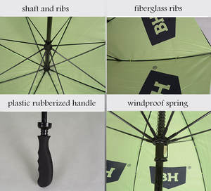 Parapluies de golf robustes et de grande taille (62, 68 et 72 pouces), résistants au vent et à l'eau, avec impression de logo à l'intérieur, parapluies promotionnels. - Product Image 2