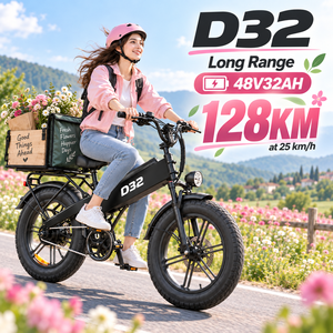จักรยานไฟฟ้า D32 750W 48V32Ah ระยะทาง 128 กม. ยางขนาด 20 นิ้ว รับผลิตตามสั่งจากโรงงาน จักรยานไฟฟ้าสำหรับเดินทางในเมือง - Product Image 1