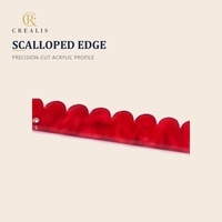 Crealis Ensemble de support et de poussoir pour tuiles de Mahjong américain en acrylique rouge vif, bord festonné, 17,5 po et 20 po, pour 4 joueurs