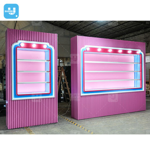 Kệ trưng bày đồ chơi bán lẻ, kệ trưng bày quà tặng đặt làm riêng, tủ trưng bày cửa hàng búp bê có đèn LED - Product Image 1