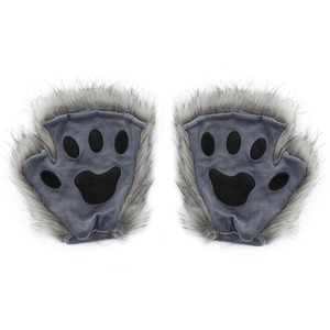 Guantes de Piel Sintética con Forma de Pata de Gato o Zorro, Accesorios de Disfraces para Halloween, Manoplas con Aspecto Peludo - Product Image 4