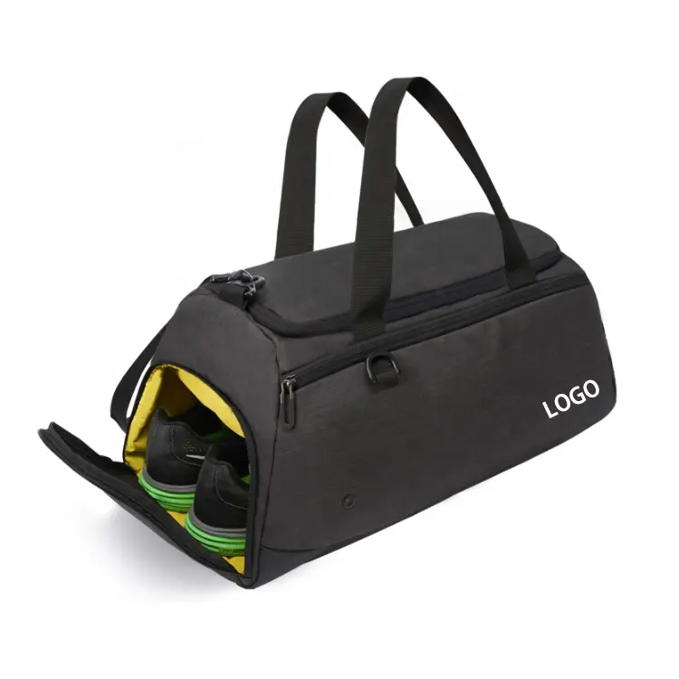 Sacos de viagem personalizados de grande capacidade, duffel saco com compartimento para sapatos à prova d' água esportivo sacos de academia