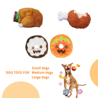 Jouet pour chien en peluche durable de vente chaude sous la forme d'un gros jouet interactif de dents de meulage d'animal de compagnie de hamburger de hot-dog
