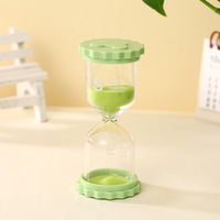 Nouvelle Horloge Créative en Verre Faite à la Main, Minuteur de Sable Coulant Macaron Mignon, Décoration de Bureau Rotative Moderne – Vente en Gros
