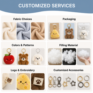 Poupées en coton tricotées à <span class=keywords><strong>la</strong></span> main au crochet, figurines d'animaux mignons - Lapin, chat, koala, panda pour filles, ornements rembourrés en fil et coton PP - Product Image 5
