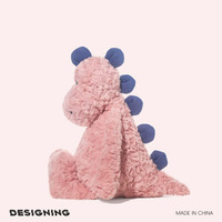 Jouet dinosaure rose en peluche douce conforme aux normes CPC et ASTM, service OEM/ODM personnalisé, dinosaure en peluche doux pour les enfants, respectueux de la peau