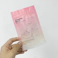 Sac d'emballage pour masque facial en poudre en plastique avec impression couleur personnalisée Pochette debout avec logo