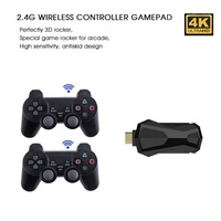 Console de jeu vidéo TV 4K HD de haute qualité avec double manettes sans fil, console de jeu portable avec sortie TV