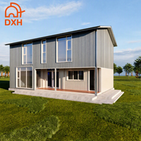 conteneur préfabriquée de 2 étages Maison conteneur préfabriquée moderne avec cadre en acier Emballage plat Maison conteneu