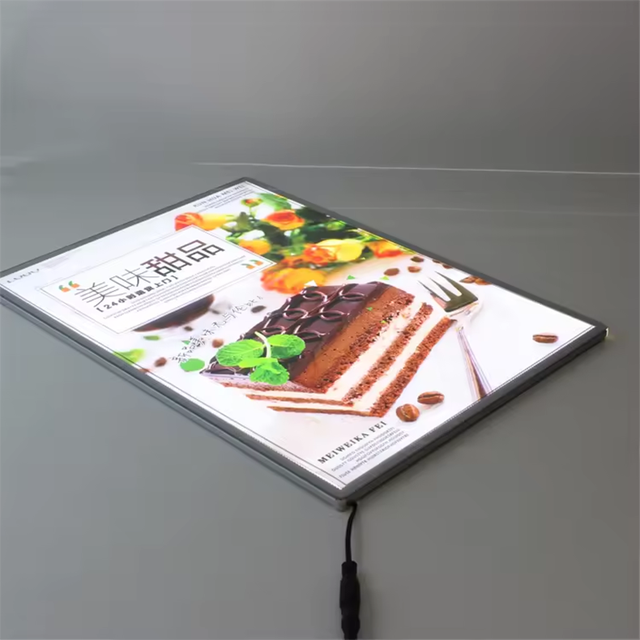 Customized A1-A4 Rectangle LED Light Box Restaurant Menu Sign Board and Advertisement Poster Display Frame