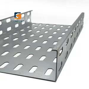 Professional Production Cable Tray Support System 100mm Size Galvanized Perforated Tray Affordable Price Per Meter