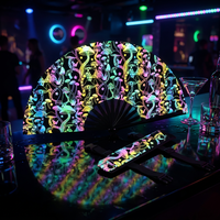 Support de ventilateur 13 pouces Pride Outfits Rave Accessoires Flash Réfléchissant Hand Fan Holster