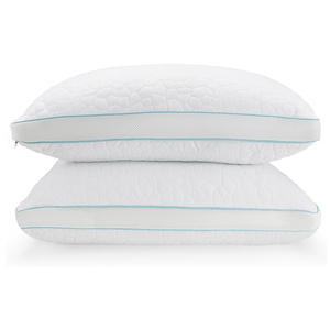 Oreillers en mousse à mémoire de forme déchiquetée, fermeté réglable, avec housse en rayonne de bambou – Soutien ferme moyen, respirant - Product Image 1