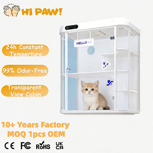 豪华现代宠物太空舱猫别墅，恒温控制，新鲜空气除臭，ABS材质，温暖猫屋 - Product Image 1