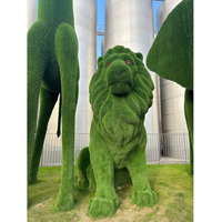 Sculpture d'animal en gazon artificiel à effet simulé de forme personnalisée, sculpture de topiaire en forme d'animal en gazon artificiel