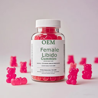 Gummies d'excitation féminine en gros OEM, booster de libido à l'ashwagandha et au maca, pour hommes et femmes