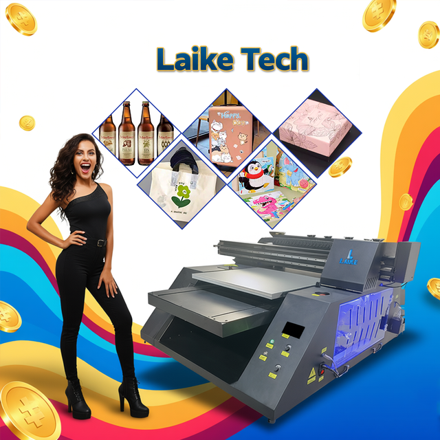 Xp600 Dtf Printer Dtf Uv Printer Flatbed A3 Size 3D Inkjet Flatbed Printer for Glass Acrylic Ceramic Stone Printing