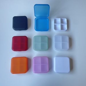 Nueva Promoción: Pastillero Cuadrado de Plástico con 4 Compartimentos, Bonito y Práctico, Regalo Promocional, Pastillero Diario de 4 Compartimentos - Product Image 2