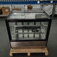 Petit présentoir de comptoir pour gâteaux 100L Vitrine réfrigérée CE pour pâtisserie de bureau en verre Réfrigérateur présentoir réfrigéré