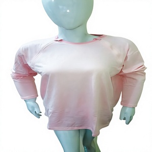 T-shirts pour patients atteints de cancer avec accès au port thoracique pour la chimiothérapie, fermetures éclair doubles sur le devant, 100% coton, respirants, motif à pois, unisexe - Product Image 1