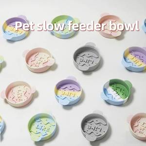 Gamelle anti-glouton pour petits chiens, bol en silicone pour nourriture et eau, pour une alimentation lente et anti-étouffement - Product Image 2