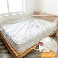 Housse de protection transparente en PE, imperméable et anti-poussière, pour déménagement, taille pour lit king-size