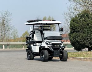 Voiturette de golf électrique de sécurité pour patrouille de campus et aéroport, avec graphismes officiels, feux d'avertissement LED, 4 places, batterie longue portée, en acier - Product Image 5