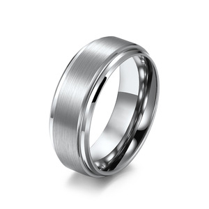 Matte Tungsten Steel <b>Ring</b> 6mm 8mm 10mm Unisex Simple Design Engagement Band For Men And Women - Product Image 5