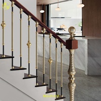 Rampe d'escalier moderne en aluminium réglable pour villa, fixation au sol, excellent prix