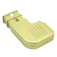 Boîtier de connecteur D-SUB plaqué or usiné sur mesure par CNC, coque DB en alliage de zinc coudée à 90 degrés