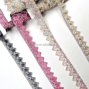 TR031 Grosir Manik-manik Rhinestone Bentuk Tabung, Manik-manik Beras, Hiasan Renda, Sabuk, Hiasan Mantel, Hiasan Topi, Tersedia Pemanas Besi - Product Image 3