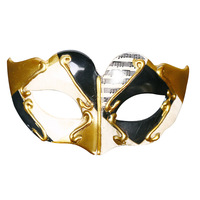 Masque de bal à carreaux pour hommes et femmes, demi-visage, vénitien, Mardi Gras, Halloween, carnaval