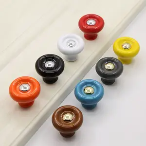彩色圆形陶瓷旋钮橱柜家具门旋钮和手柄 - Product Image 2