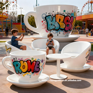 Set Tavolo e Sedie <span class=keywords><strong>da</strong></span> Esterno a Forma di Tazza <span class=keywords><strong>da</strong></span> Caffè in Fibra di Vetro Personalizzato, Moderno e Resistente, per Hotel, Scuole, Ingressi, Ospedali, Caffetterie - Product Image 5