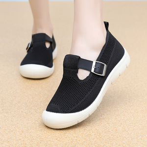 Nuovo stile moda scarpe piatte Mary Jane <span class=keywords><strong>donna</strong></span> tacchi con fibbia Slip-on ragazze da passeggio peso leggero maglia punta di sicurezza <span class=keywords><strong>41</strong></span> - Product Image 3