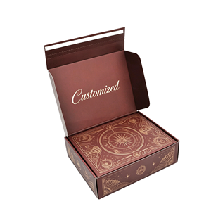 Boîte d'expédition en carton ondulé personnalisée avec logo imprimé UV, écologique, biodégradable et recyclable pour l'emballage cosmétique - Product Image 1